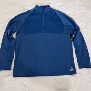 NWT The Reebok® Heather Performance Fleece 1/2 Zip Jacket Size Large